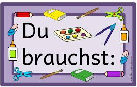 Signalkarten Mit Schulmaterial Schulmaterial Grundschule Kunstunterricht Grundschule