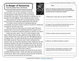 In addition to compelling fiction stories, including some popular children's fables, students of all ages will find reading comprehension worksheets that reinforce a slew of literary skills, including identifying themes, story structure, cause and effect. In Danger Of Extinction 3rd Grade Reading Comprehension Worksheet Reading Comprehension Reading Comprehension Worksheets Comprehension Worksheets