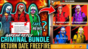 Gran criminal verde nuevo skin clasificatoria free fire fire image android wallpaper art wallpaper pink and blue. Criminal Bundle Incubator Return Date Criminal Bundle Incubator Return Freefire Next Incubator Youtube