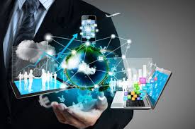 Mobile app screens on bright table