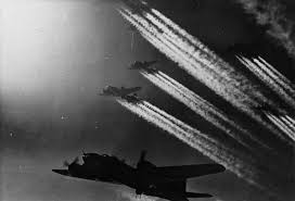 Image result for contrails b-17