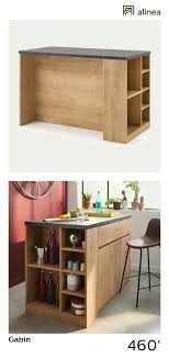 Bar Ilot Central Rangement Reversible Plateau Gris Aux Reflets Marron L140cm Gabin 140x69 Cm Bar Et Ilot Central Meuble Bar Cuisine Meuble Salle A Manger Ilots Central Cuisine