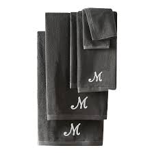 (dark gray) 4.6 out of 5 stars. Nicole Miller 6 Piece Monogram Bath Towel Set