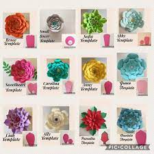 If you chose the blank template, draw your own flower petal shape in the section indicated in the template. Hard Copy Paper Flower Template Etsy Paper Flower Template Flower Template Paper Flowers Diy