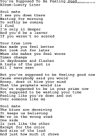 Emmylou Harris Song You Re Supposed To Be Feeling Good Lyrics