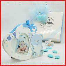 Bomboniera Battesimo Portafoto Cuore Con Orsetto Azzurro Cornice Legno Nascita Bambino Bomboniere Battesimo Portafoto