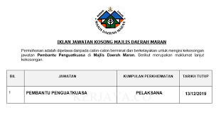 Jawatan kosong majlis daerah kota tinggi johor terkini. Jawatan Kosong Terkini Majlis Daerah Maran Kerja Kosong Kerajaan Swasta