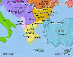 Map of italy and greece and turkey. Map Of Greece And The Balkans At 1960ad Timemaps