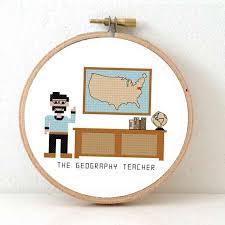 Go cross stitch crazy with our huge selection of free cross stitch patterns! Geography Teacher Cross Stitch Pattern Studio Koekoek