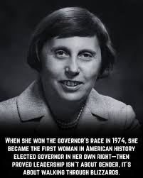 First woman elected governor of Connecticut in her own right