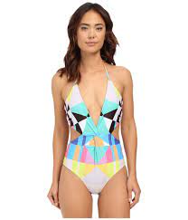 Mara Hoffman Diamond Twist One Piece Aqua Women S Jumpsuit Rompers One Piece Best Swimsuits Swimsuits Flattering Swimsuits