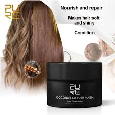 This gives coconut oil a long, straight structure, which is more easily absorbed deep into the hair shaft. 50ml Dry Damaged Keratin Repair Purc Coconut Oil Hair Mask 5 Seconds Restore Damage Hair Conditioner Buy At A Low Prices On Joom E Commerce Platform