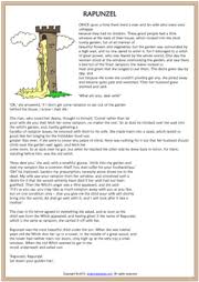 Rapunzel Fairy Tale Esl Reading Worksheet Esl Reading Reading Comprehension Worksheets Esl Reading Comprehension