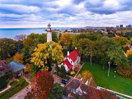 Maybe you would like to learn more about one of these? Elevated View Of Grosse Point Lighthouse In Evanston Cook County Illinois Usa Photographic Print Art Com