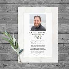 Create your own printable & online sympathy and condolences cards. Funeral Tribute Card Template With Photo And Poem 5x7 Digital Printable