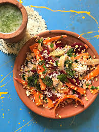 Moong Dal Kosambari Is Possibly One Of The Rare Real Indian Salads Soaked Moong Dal Carrot Cucumber Indian Salads Healthy Salad Recipes Indian Food Recipes