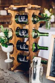 After the wedding, turn it into wall art or a coffee/side table. Milk Glass Inspired Wedding Wedding Guest Book Unique Wine Bottle Guest Book Wedding Guest Book
