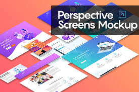Perspective Screens Mockup Photoshop Plugins Mockup Good Presentation
