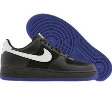 Black And Blue Air Force 1 Low Nike Air Force 1 Low 07 Black White Old Royal Blue Shoes 315122 011 Pickyourshoes Com Royal Blue Shoes Blue Shoes Nike