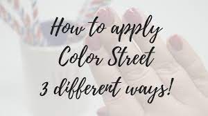 How to do a color street manicure on short natural nails. 3 Methods For Applying Color Street Youtube