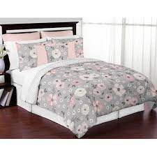 This comforter is the this is an amazing comforter set in pink color with a camo print. Grey Watercolor Floral Girl 3pc Full Queen Comforter Set Blush Pink Gray White Shabby Chic Rose