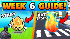 Land at loot lake •stage 3: Fortnite Week 6 Challenges Secret Star Hot Spots And Vehicles Battle Royale Season 9 Guide Youtube