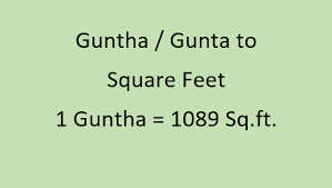 For example, 1 acre can be written as 1 ac. Guntha Gunta To Square Feet Sq Ft Land Area Unit Converter