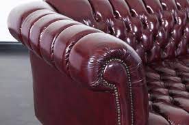 Lifestyle solutions® liam sofa with hairpin legs in burgundy. Vintage Burgundy Leather Chesterfield Sofa At 1stdibs