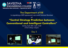 The Department Of Eie Is Organizing A Dst Sponsored One Week Nationalseminar On Control Strategy Prediction Be Engineering Colleges College College Campus