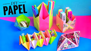 Lineas, colores y formas :d. 5 Ideas Con Papel De Colores Para Organizar El Escritorio Manualidades Con Hojas De Colores Manualidades Manualidades Con Hojas De Papel