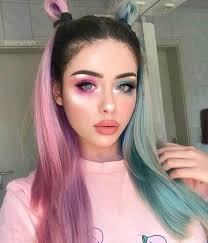 Nsyѕtsiqyyeyeivyai Aesthetic Hair Hair Styles Half Dyed Hair