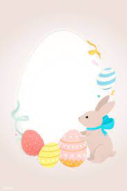 Oval Easter Frame With Bunny And Eggs Vector Free Image By Rawpixel Com Sasi Easter Frame Egg Vector Easter Bunny Template