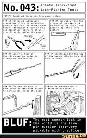 Here is how to pick a lock with a paper clip N 043 Create Improvised Picking Tools O Lock Picking Tools Conop Construct Lockpicks From Paper Clips Coa Following Subsequent Coa Carefully Fora The Steps Paper Use Clips Piiers Into To The Straighten Shapes