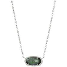 Kendra Scott Elisa Pendant Necklace Rhodium Black Mother Of Pearl 60 Liked On Polyvore Feat Rhodium Jewelry Mother Of Pearl Necklace Pendant Necklace