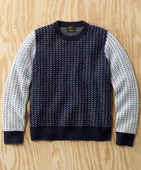 L L Bean X Todd Snyder Pullover Sweater In Colorblock Navy