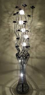 Http Www Wirelamps Co Uk Wlf3101 8black Html 158cm Tall Woven Wire Floor Lamp With Fluted Vase And Riveted Rim Fe Black Floor Lamp Flower Floor Lamp Lamp