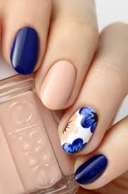 25 Easter Nail Art Ideas You Have To Try This Spring Floral Nails Blue Nails Blue Nail Art