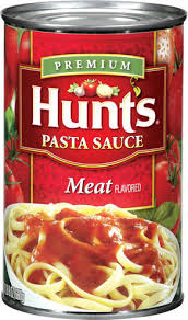 What are ingredients in hunts pasta sauce? 27000500088 Hunt S Premium Meat Flavored Pasta Sauce 24 Oz