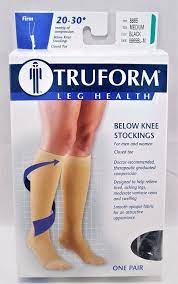 Truform 20 30 Mmhg Firm Compression Stocking 8865 Medium Black Closed Toe New Compression Stockings Men In Stockings Aching Legs