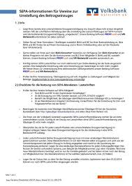 Darüber hinaus bietet es viele. Sepa Checkliste Umstellung Fur Vereine Pdf Datei Volksbank