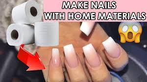 How to make acrylic nails at home. Diy 4 Different Fake Nails With Home Materials 5 Minutes Crafts Nail Hacks Fake Nails Diy Nail Hacks Diy Diy Acrylic Nails
