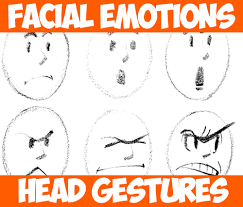 When we do not go to nature for expression we adopt certain conventional representations of emotion. Drawing Cartoon Facial Expressions And Head Gestures How To Draw Step By Step Drawing Tutorials