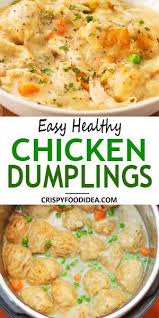 Easy Healthy Homemade Chicken And Dumplings Crockpot Chicken Healthy Chicken And Dumplings Healthy Chicken And Dumplings Recipe