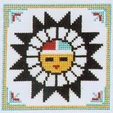 <br /><br />this is a counted cross stitch pattern of a southwestern style star.<br /><br />professionally designed and created by jiffy pattern shop. Pottery Sw Designs