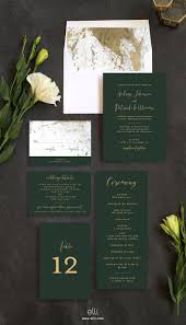 Marble And Gold Wedding Invitation Suite With Stunning Green Touches Forest Wedding Invitations Classy Wedding Invitations Green Wedding Invitations