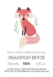 ✨ little star, a baby shower honoring michelle vanessa, guess the baby's gender. Fox Baby Shower Invitation Template Free Greetings Island