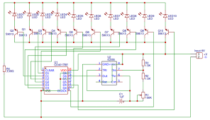 How To Make 120 Led Chaser By Using Ic555 And Cd4017 At Home Www Yarbnas Com In 2020 Led Name Board Design Electronic Schematics