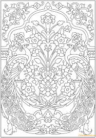 Flower coloring pages coloring book pages coloring pages for kids simple coloring pages kids coloring floral embroidery patterns vintage embroidery crewel embroidery machine embroidery. Peacocks With Flower Pattern Coloring Pages Hard Coloring Pages Coloring Pages For Kids And Adults