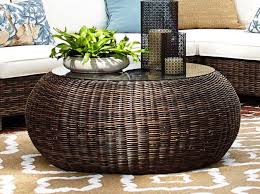 Round Wicker Coffee Table Wicker Coffee Table Everyday Table Decor Coffee Table Inspiration