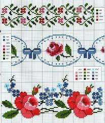 Punto Croce Schemi E Ricami Gratuiti Schemi A Punto Croce Cornici E Bordi Con Fiori Colorati Schemi A Punto Punto Croce Fiori A Punto Croce